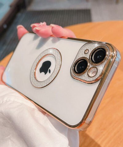 coque arrière iPhone pailletée