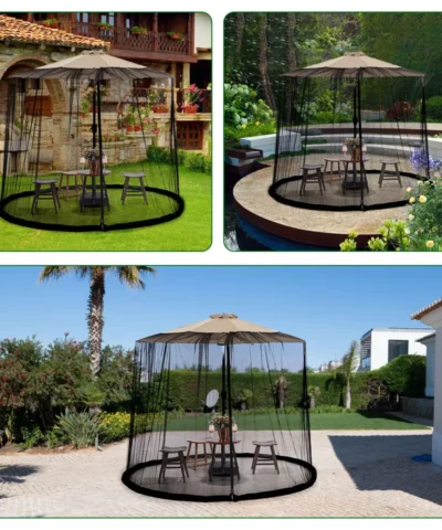 moustiquaire pour parasol de jardin