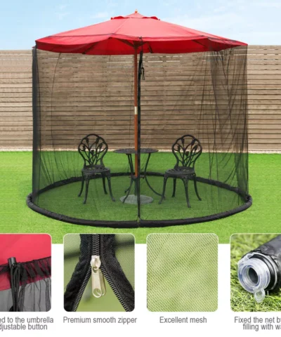 moustiquaire pour parasol de jardin