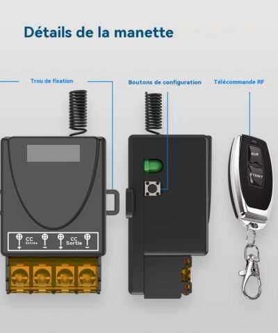 Interrupteur à distance sans fil, de commande à longue portée