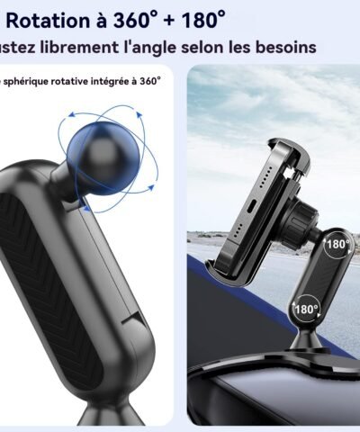 Support de téléphone portable multifonctionnel pour tableau de bord de voiture