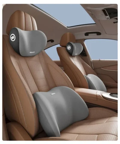 Coussin d'appui-tête et de soutien lombaire pour voiture