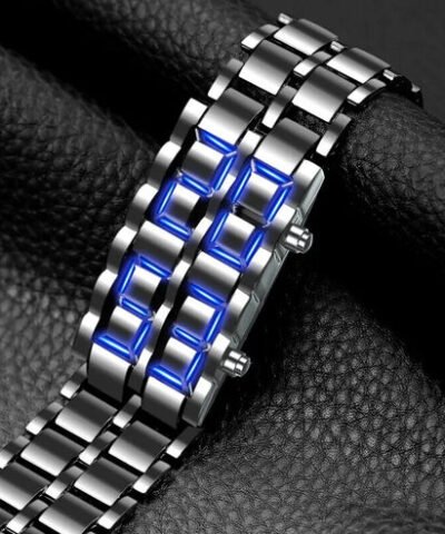 Montre LED en acier inoxydable