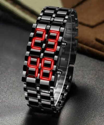 Montre LED en acier inoxydable